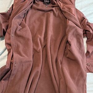 ALO Yoga Women's Dusty Rose Trench Coat